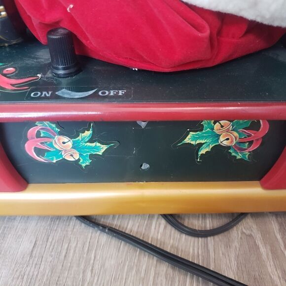 Vtg 1993 Holiday Creations Animated Musical Santa Christmas Sled Sleigh Works - Picture 8 of 13